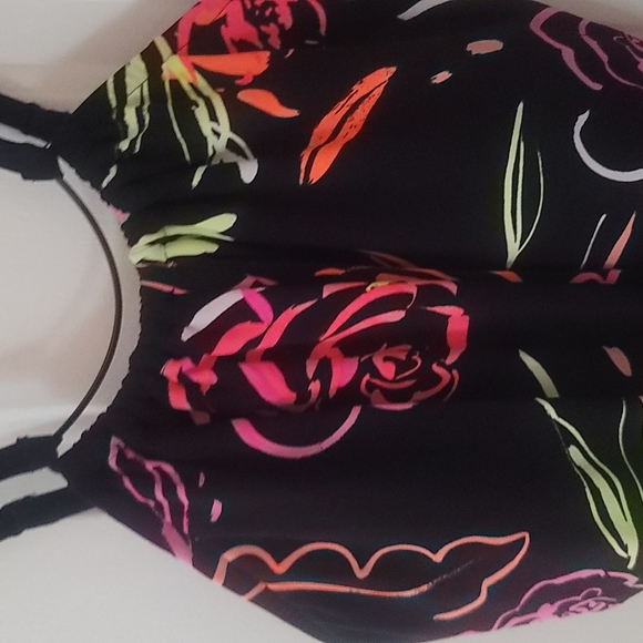 MAGICSUIT TROPICAL PRINT ONE-PIECE SWIMSUIT: BLACK: NWT: SIZE 16 - Picture 2 of 10